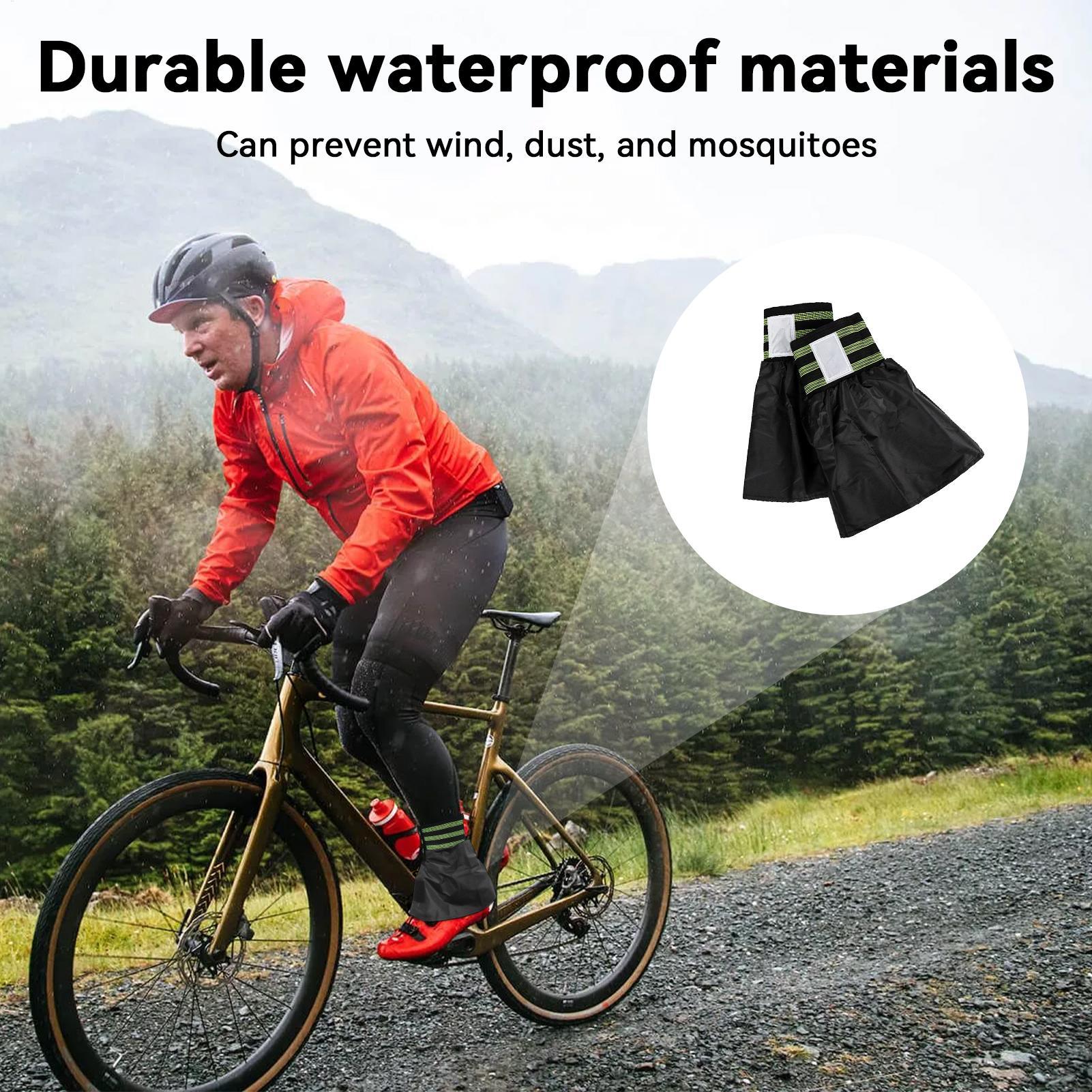 Cycling Protective Gear - Waterproof Breathable Cycling Leg Gaiters Adjustable