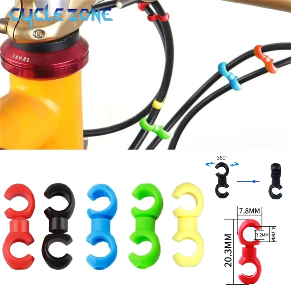 Cycling Gear Guide - 10PCS Rotatable S‑Style Bike Cable Clips