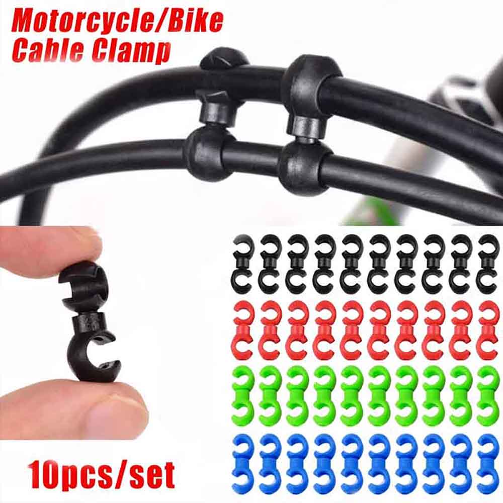 Cycling Gear Guide - 10Pcs Bicycle S Shaped Clips Rotatable
