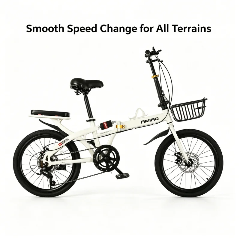 Bike Tail Light - 20-inch Ultra-Light Folding Bike 7-Speed Portable