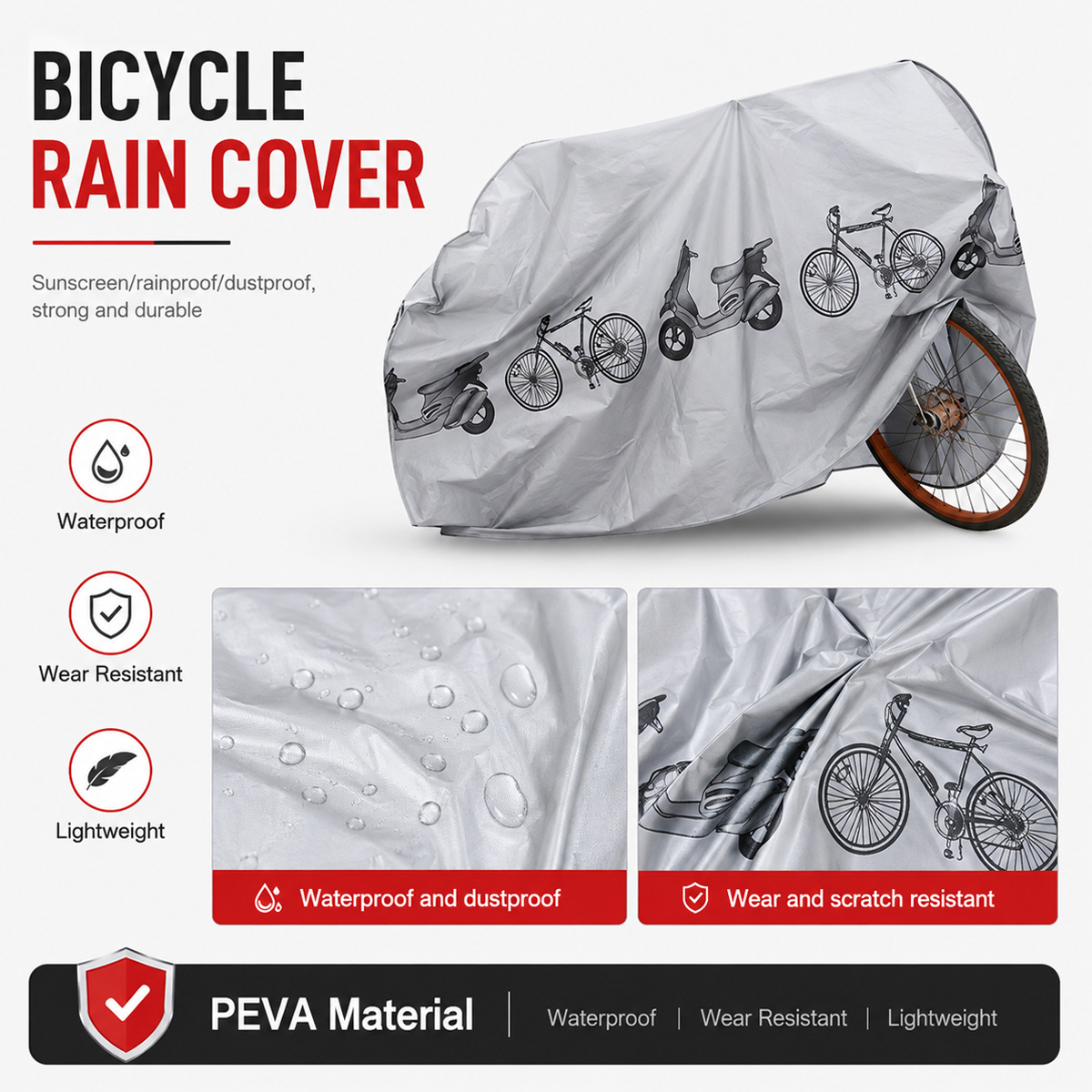 PINMOAP Universal Bicycle Rain - огляд і ціна Cycling Gear Pack