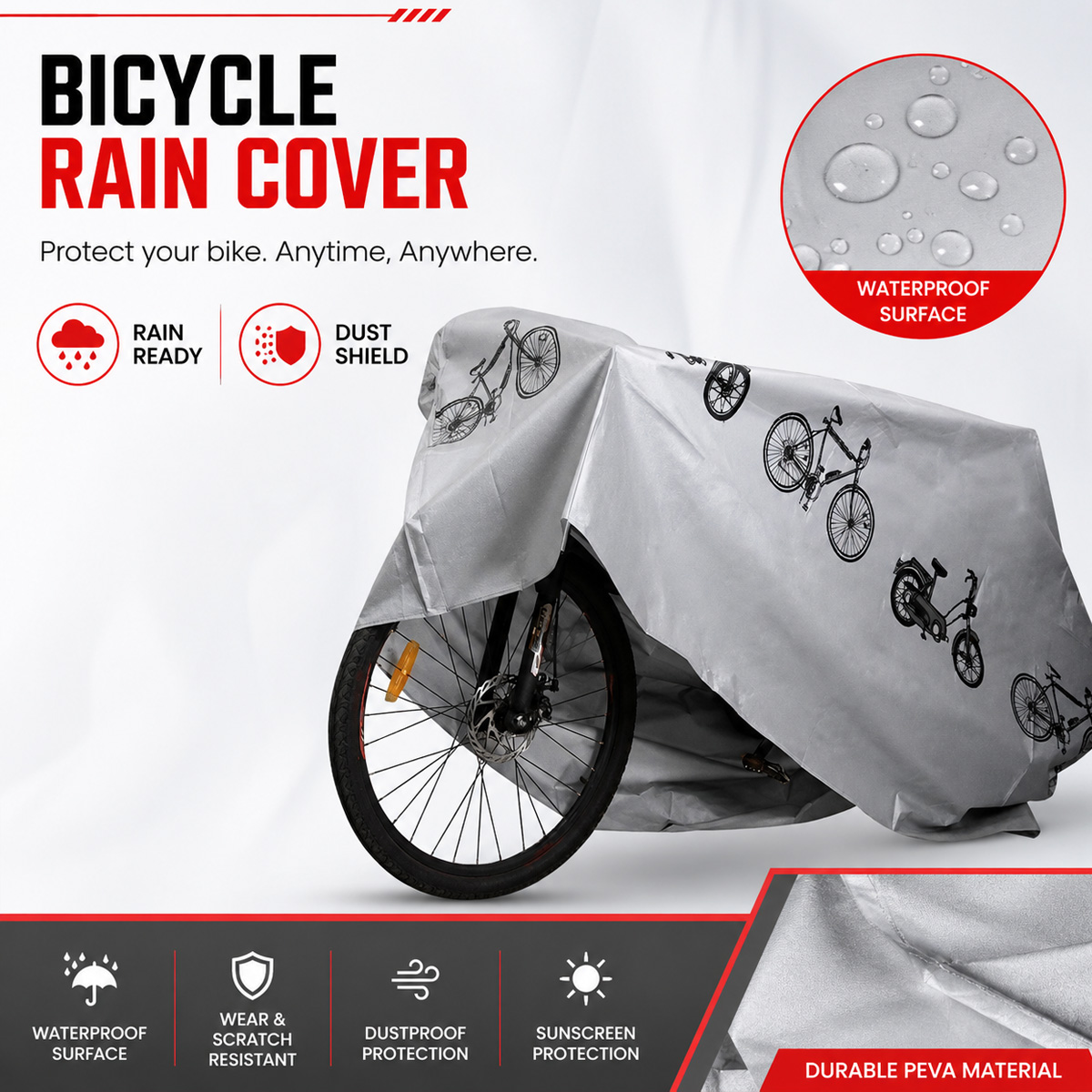 PINMOAP Universal Bicycle Rain - огляд і ціна Cycling Gear Pack